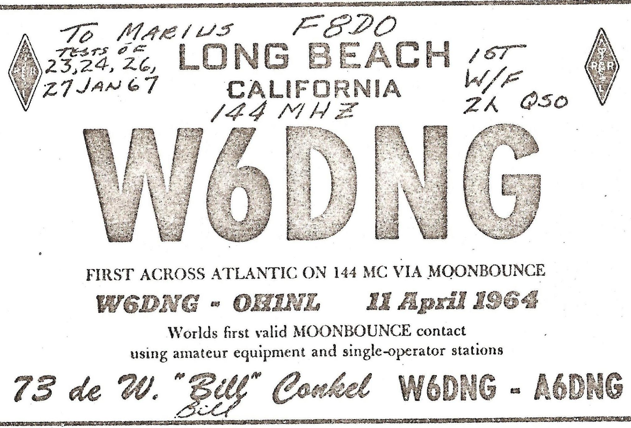 Photo 6 - QSL de W6DNG